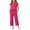 Hot Pink, variant on Maean Girl's 2 Piece Set Cap Short Sleeve Tops and Wide Leg Pants Sweatpant with Pockets Summer Outfits
