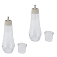 thumbnail image 1 of Dispensador De Enjuague Bucal Vidrio Acero Inoxidable, Recargable Multifuncional, Decantador Con Taza Elegante Para Baño, Cocina, 2 Uds., 1 of 7