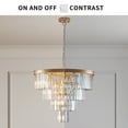 thumbnail image 6 of 24 Inch Modern Crystal Chandelier 4 Tier Golden Ceiling Light for Dining Room Living Room Bedroom, 6 of 8