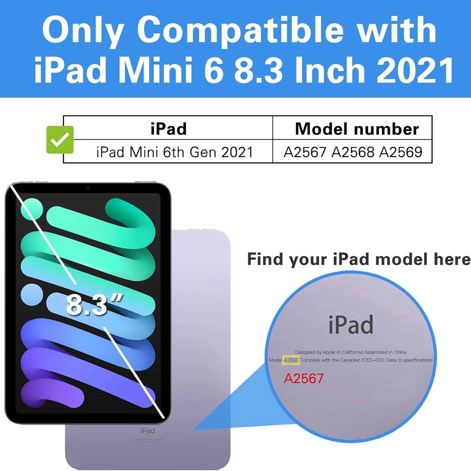 Shockproof Case for Apple iPad mini 6 /7 8.3" with Build In Screen Protector, Rugged Rotating Stand Shoulder Strap Pencil Holder Kids Friendly Bumper Case for Apple iPad mini 6/ Mini 7, Mint+Black