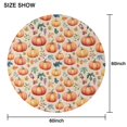 thumbnail image 6 of Fall Pumpkins and Leaves Pattern Round Tablecloth 60" X 60",Wrinkle Wipeable Table Cloth for Kitchen Dining Room Picnic Patio Party, 6 of 6