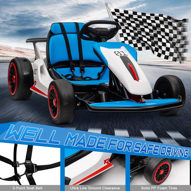 Joyracer 24V Ride on Toys Electric Go Kart for Boys Girls Age 6-12