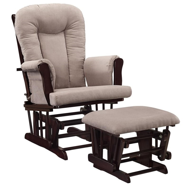 Baby Relax Raegan Glider Rocker and Ottoman Set, Gray