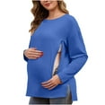 thumbnail image 2 of Neewe Nursing Shirts for Breastfeeding with Hidden Zippers Loose Fit Maternity Tops, 2 of 8