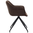thumbnail image 7 of DUHOME Small Accent Armrest Desk Office Side Chair Dark Brown, 7 of 7