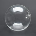 thumbnail image 3 of 10 pc Transparent Wall Hanging Glass Ball Planter Terrarium Container Vase Flat Base Perfect for Home Decoration Round Clear 80x90mm Hole: 6mm Inner Diameter: 50mm, 3 of 5