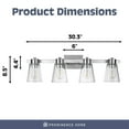 thumbnail image 3 of Prominence Home 2 Pack Fairendale 4 Light Bathroom Wall Vanity Light, Brushed Nickel, 3 of 10