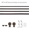 thumbnail image 2 of eTeckram 5/8" Double Curtain Rod with Boule Finials,Bronze Gold,28‘’-48‘’, 2 of 6