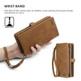 thumbnail image 5 of Defencase for Samsung Galaxy A53 5G Case for Women Men, Removable Durable PU Leather Magnetic Flip Strap Wristlet Zipper Purse Card Holder Detachable Wallet Cases for Samsung Galaxy A53 5G, Brown, 5 of 9