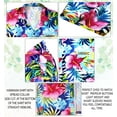 thumbnail image 5 of LA LEELA Men's Hawaiian Shirts Short Sleeve Button Down Shirt Mens Party Shirts Casual Vacation Summer Tropical Island Shirts for Men Funny L Floral Leaf, Multicoloured For Dad, 5 of 5