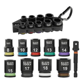 Klein Tools 32933 7-in-1 Impact Flip Socket Set with Bit Holder