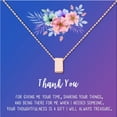thumbnail image 2 of Anavia Thank You Gift Card, Appreciation Gift for friend, High Quality Stainless Steel Fashion Necklace, Thank you Gift, Gratitude Gift for Her-[Rose Gold Cube, Blue-Purple Gift Card], 2 of 3