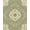 Sage Green Ivory Amber, Pattern 3, variant on Design&I 4'x6' Washable Area Rug Flatweave Daily Traffic Ready Circular Vintage Retro Starburst Circle Round Botanical Scroll for Dorm Room, Living Apartment