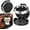 Black, variant on Foldable Car Cup Holder with Hook Universal Car Door Cup Holder, Back Clip Foldable Cup Holder Portable Space-Saving 2-In-1 Extra Cup Holder for Water Bottles Coffee Cups