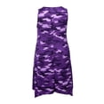 thumbnail image 5 of NinXxx Women‘s Square Neck Sleeveless Camo Dress Loose Casual Tunic Sundress Purple S, 5 of 5