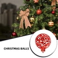 thumbnail image 3 of Bewildely Colgante de bola de árbol de Navidad de PVC desmontable Color sólido hogar Oficina escuela aula fiestas decoración ornamento Kits de decoración para fiestas Rojo, 3 of 6