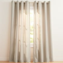 Exclusive Home Curtains Loha Linen Grommet Top Curtain Panel Pair, 54x84, Beige