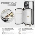 thumbnail image 3 of For Iphone 15 Pro Jeehood C22 Series Zipper Wallet Leather Phone Case With Dual,iPhone 15 Pro, 3 of 5