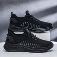 thumbnail image 3 of Men's Running Shoes Lace‑Up Knit Upper Athletic Sneakers with Curved Midsole for Daily Walking and Casual Outdoor Everyday Activities, 3 of 7