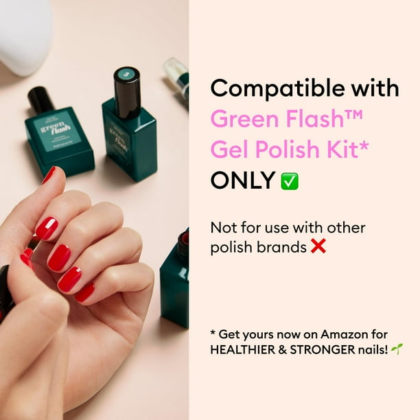 Manucurist Green Flash Top Coat Vegan LED Gel Nail Polish 12-Free
