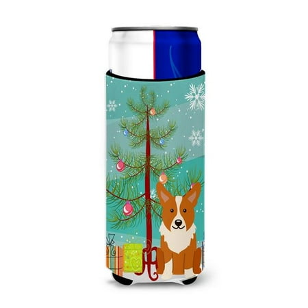 

Merry Christmas Tree Corgi Michelob Ultra Hugger for Slim Cans