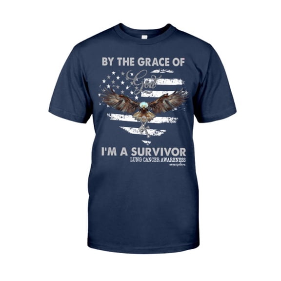 By The Grace Of I'M A Survivor Lung Cancer Awareness Classic T-Shirt