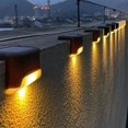 thumbnail image 2 of 1/4/8/12/Uds luces LED solares luz de jardín al aire libre lámpara de cubierta luz Solar de escaleras lámpara de paso Solar impermeable decoración de jardín y Patio, 2 of 5