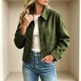 thumbnail image 6 of Floleo Womens Soft Microfiber Jacket Button Down Collared Long Sleeve Casual Outerwear with Patch Pockets for Fall Spring Daily Wear, 6 of 8