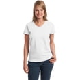 thumbnail image 3 of Hanes Relaxed Fit Women's ComfortSoft V-neck T-Shirt, 3 of 13