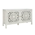 thumbnail image 2 of Powell Healey 2-Door Accent Cabinet, Whitewash, Mango Wood, 60 L x 20 D x 34 H, 2 of 13