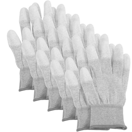 

Qumonin 5 Pairs Fingertip Non-slip Gloves Anti Static Gloves Industry Workers Protective Gloves