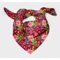 thumbnail image 3 of Bimba Bandanas pour Tête Imprimés en Pure Soie à Feuilles Rouges et Fleurs d'Oléandre Foulard d'Été pour Cou 40 x 80 Pouces, 3 of 6