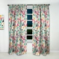 thumbnail image 2 of Designart 'Geometric Retro Abstract Pattern' Mid-Century Modern Curtain Panel, 2 of 5