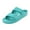 Lake Blue, variant on Womens Sandals Adjustable Double Buckle Strap Waterproof EVA Flat Slides,Lake Blue,Sizes 8