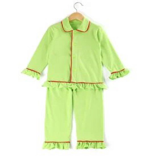 Pijama de algodón a cuadros para bebé, ropa de invierno a juego, bujolo, manga larga con volantes, conjuntos de pijamas de Navidad para niños y niñas