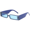 thumbnail image 1 of Gafas de sol ShuxiuWang hip-hop coloridas modernas montura cuadrada pequeña personalizadas azul 2, 1 of 1