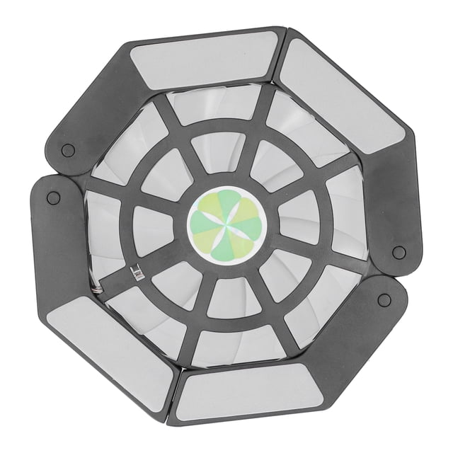 Base enfriadora para portátil con ventilador grande y luminoso, soporte plegable USB para ordenador portátil DRS08 (negro)