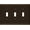 Brown, variant on Enerlites Triple Light Switch Wall Plate, Gloss Finish, Standard Size 3-Gang 4.50" x 6.38" Toggle Switch Cover, 8813-W, White