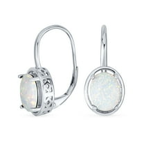 Bling Jewelry Womens White Blue Purple Opal Dangle Gemstone Earrings Sterling Silver Vintage Style