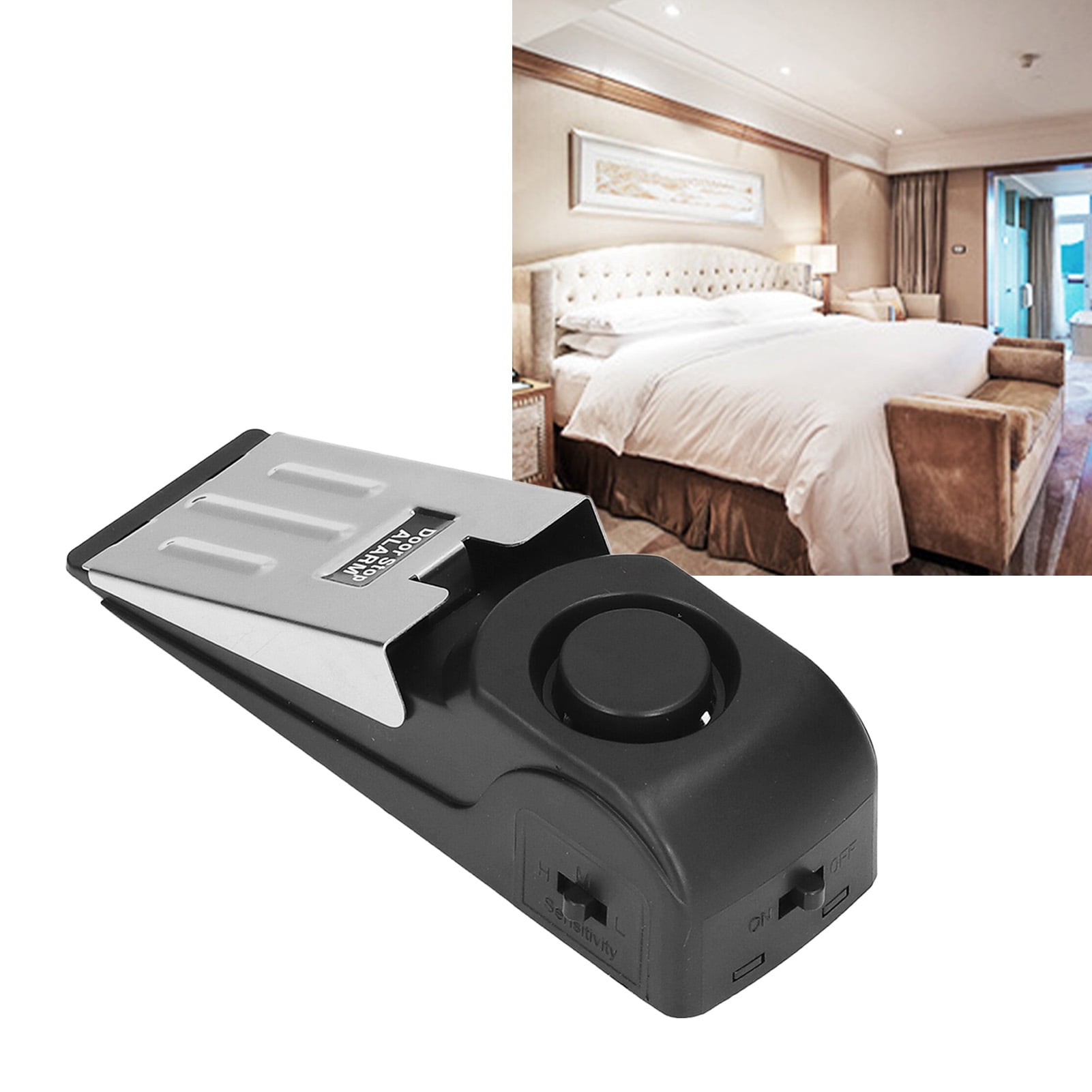 Zaqw Wedge Shaped Stopper Alerter,Door Stopper Security Alarm,Door