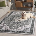 thumbnail image 5 of SAFAVIEH Tucson Luvina Oriental Machine Washable Area Rug, Green/Light Green, 6' x 6' Square, 5 of 13
