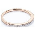 thumbnail image 3 of JeenMata .30 ct Diamond Wedding Band - Stackable Ring - Pave Diamond - Dainty Diamond Ring - 10K Rose Gold, 3 of 7