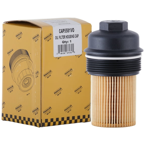 Premium Guard Oil Filter Housing Cap Assembly CAP5581VO | Fits Audi A3, A4, A4 Quattro, RS3, S3, TT, TT Quattro 1.8LT, 2.0L, 2.0LT, 2.5LT, VW Beetle, Golf, GTI, Jetta, Passat 2.0LT 2.5L 2004-2018
