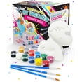 thumbnail image 1 of Regalos originales de papelería para niñas - hucha unicornio para manualidades y pintura - set de manualidades para niñas con pinceles, pinturas, piedras preciosas y pegatinas, 1 of 7
