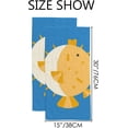 thumbnail image 3 of Soft Hand Fingertip Towels, 2 Pcs Face Bath Towels Puffer Fish Absorbent Washcloths for Bathroom Hotel Kitchen, 30"x15", Absorbent Soft Hand Fingertip Towels, 3 of 6