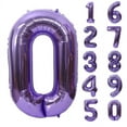thumbnail image 2 of 40in Purple Number Balloon #6 | Unpopped, 2 of 2