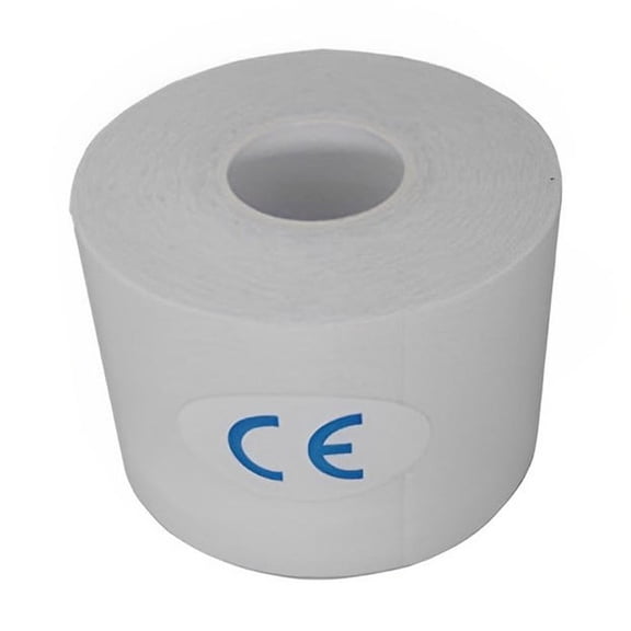 Naiovety Cinta elástica impermeable para deportes de kinesiología, cintas terapéuticas para el cuidado del dolor muscular, nuevo Accesorios para máquinas de ejercicios blanco 3.8 cm x 5 m