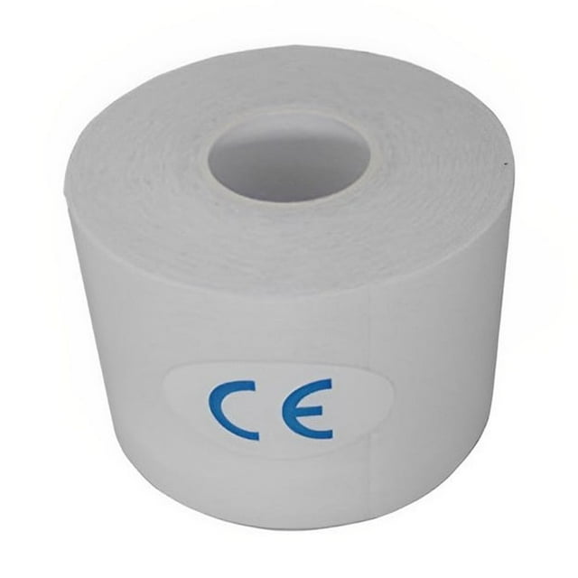 Yuarrent Cinta de kinesiología elástica de algodón terapéutica atlética impermeable venda de seguridad deportiva soporte muscular cinta Accesorios para máquinas de ejercicios blanco 10cmx5m