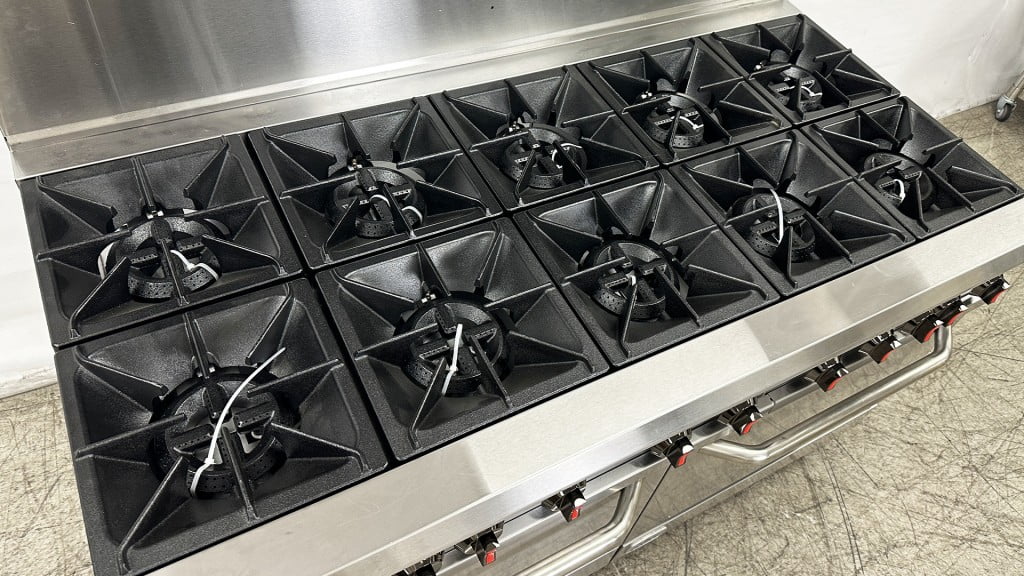 60" 10-Burner Commercial Gas Range with Double Oven – 362,000 BTU, Stainless Steel, ETL & NSF Certified, Propane