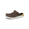 thumbnail image 3 of SIMANLAN Unisex Beach Sandals Summer Garden Shoes Closed Toe Clogs Womens Mens Non-slip Water Shoe Slip On Coffee Brown 10, 3 of 5